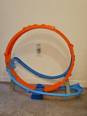 Hot Wheels Orange and Blue Looping Race Track Toy - Kids Toy